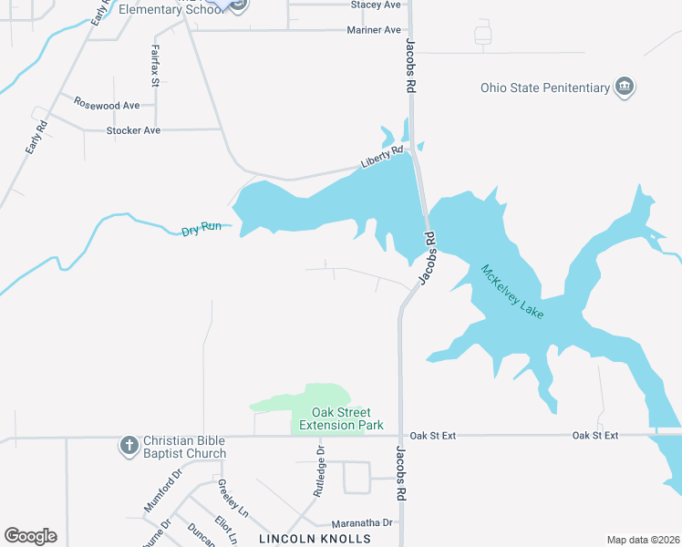 map of restaurants, bars, coffee shops, grocery stores, and more near 253 Beachwood Drive in Youngstown