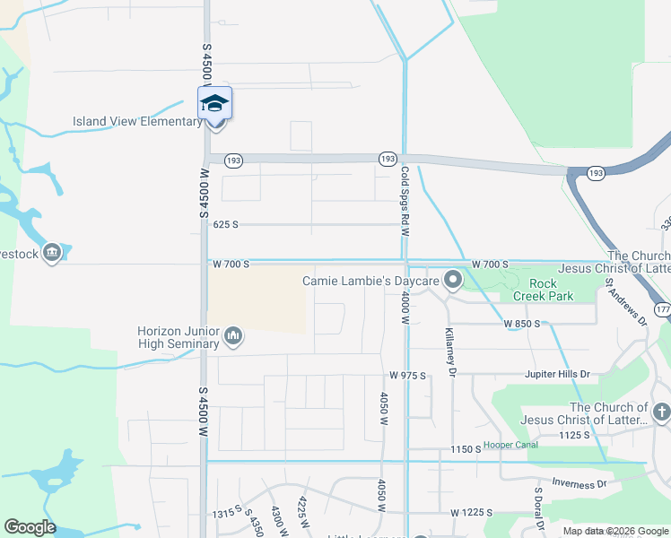map of restaurants, bars, coffee shops, grocery stores, and more near 4314 West 700 South in West Point