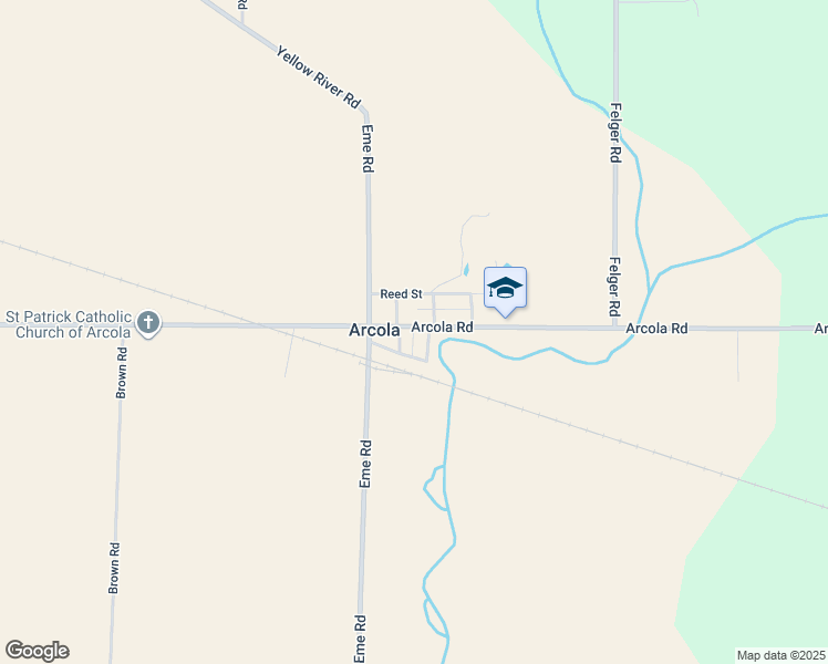 map of restaurants, bars, coffee shops, grocery stores, and more near in Arcola