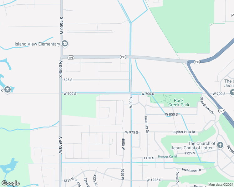 map of restaurants, bars, coffee shops, grocery stores, and more near 4001-4499 West 700 South in West Point