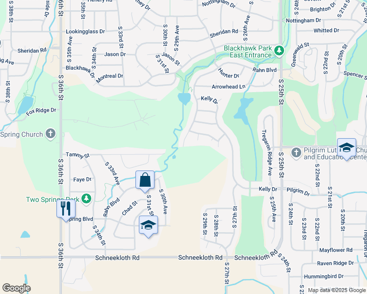 map of restaurants, bars, coffee shops, grocery stores, and more near Rahn Boulevard in Bellevue