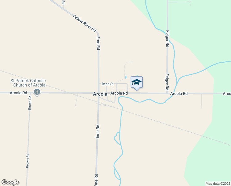 map of restaurants, bars, coffee shops, grocery stores, and more near Arcola Road in Arcola