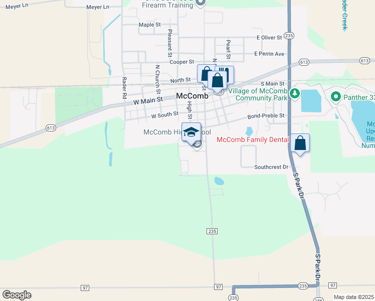 map of restaurants, bars, coffee shops, grocery stores, and more near 328 South Todd Street in McComb