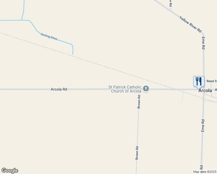 map of restaurants, bars, coffee shops, grocery stores, and more near 12718 Arcola Road in Fort Wayne