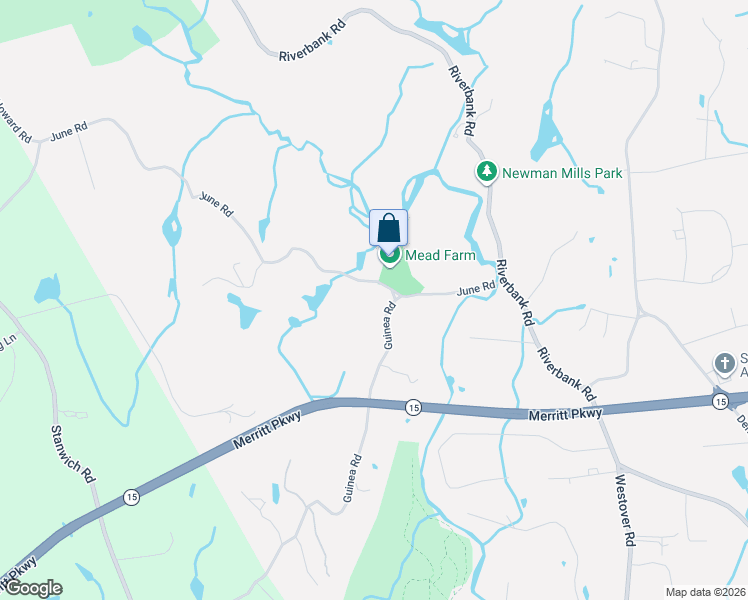 map of restaurants, bars, coffee shops, grocery stores, and more near 114 June Road in Stamford