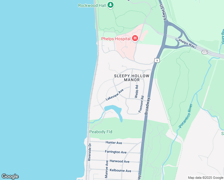 map of restaurants, bars, coffee shops, grocery stores, and more near 24 Evergreen Way in Sleepy Hollow