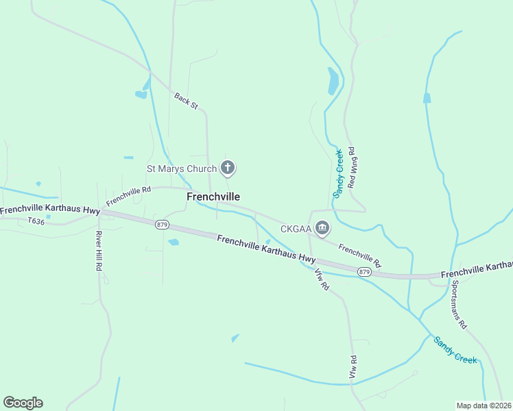map of restaurants, bars, coffee shops, grocery stores, and more near 541 Frenchville Road in Frenchville
