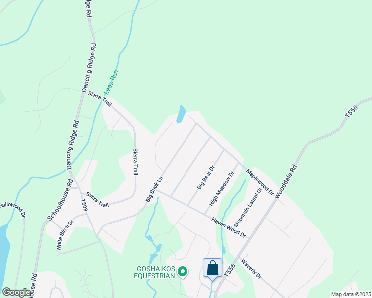 map of restaurants, bars, coffee shops, grocery stores, and more near 12111 Big Buck Lane in East Stroudsburg