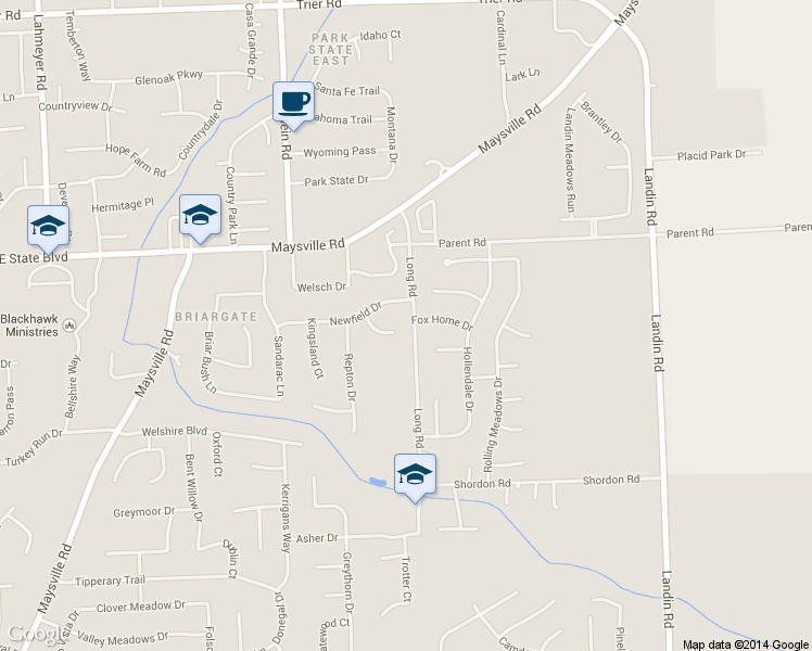 map of restaurants, bars, coffee shops, grocery stores, and more near 8427 Harwick Court in Fort Wayne