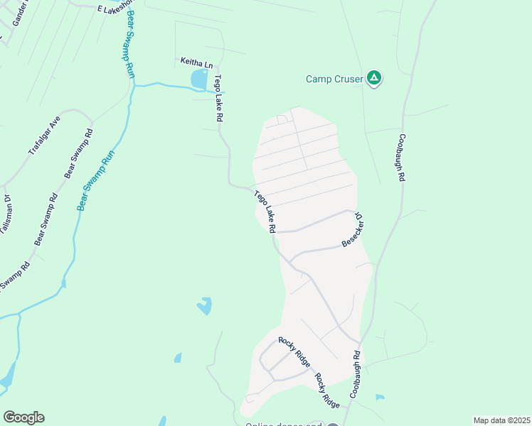map of restaurants, bars, coffee shops, grocery stores, and more near 215 Tego Lake Road in East Stroudsburg