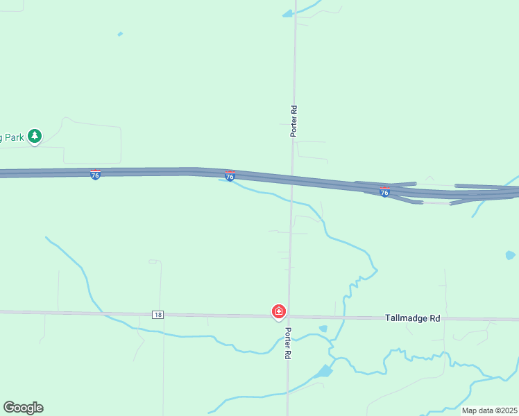 map of restaurants, bars, coffee shops, grocery stores, and more near 4251 Porter Rd in Rootstown