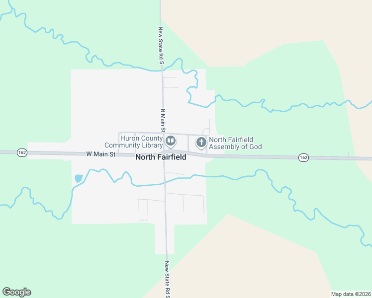 map of restaurants, bars, coffee shops, grocery stores, and more near 15 East Main Street in North Fairfield