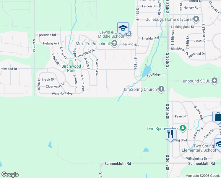 map of restaurants, bars, coffee shops, grocery stores, and more near 13901 South 41st Street in Bellevue