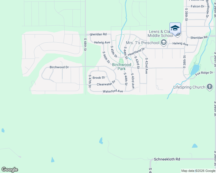 map of restaurants, bars, coffee shops, grocery stores, and more near 4503 Clearwater Drive in Papillion