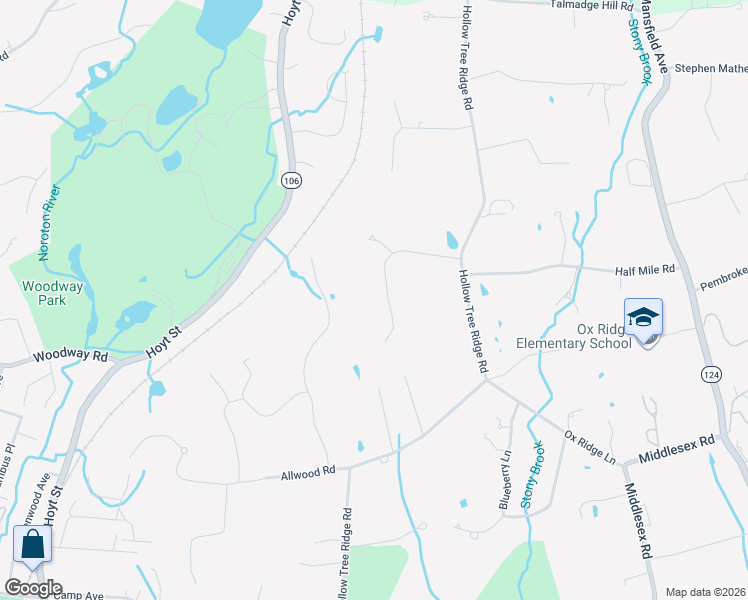 map of restaurants, bars, coffee shops, grocery stores, and more near 28 Crooked Mile Road in Darien