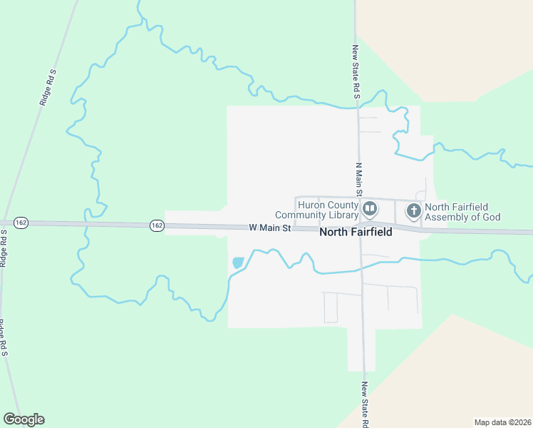 map of restaurants, bars, coffee shops, grocery stores, and more near 210 West Main Street in North Fairfield