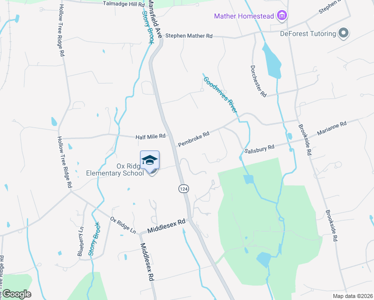 map of restaurants, bars, coffee shops, grocery stores, and more near 10 Pembroke Road in Darien