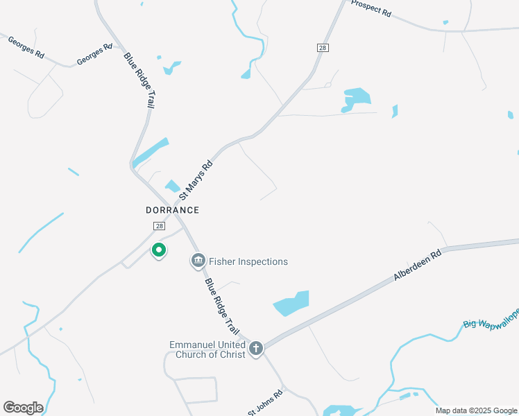 map of restaurants, bars, coffee shops, grocery stores, and more near 3150 Saint Marys Road in Mountain Top