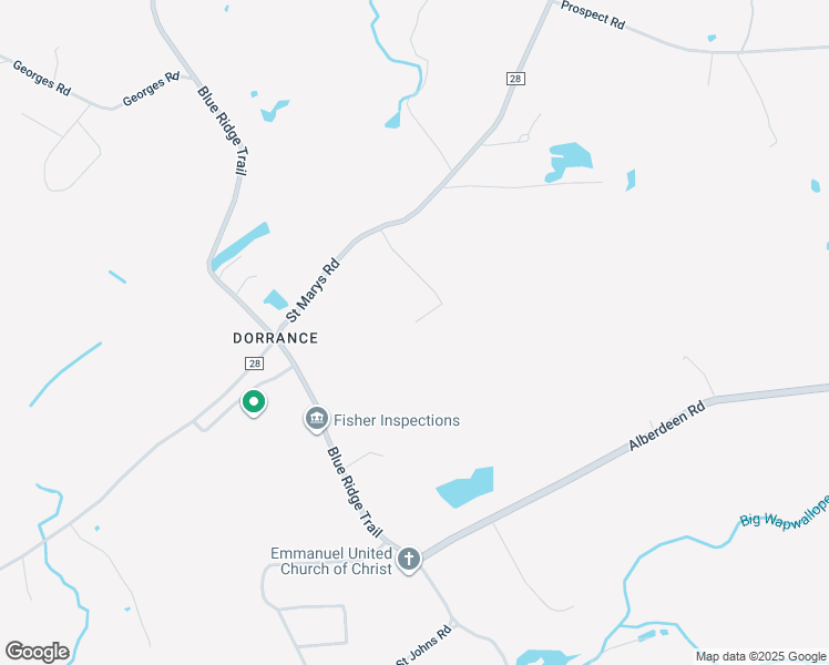 map of restaurants, bars, coffee shops, grocery stores, and more near 3150 Saint Marys Road in Mountain Top