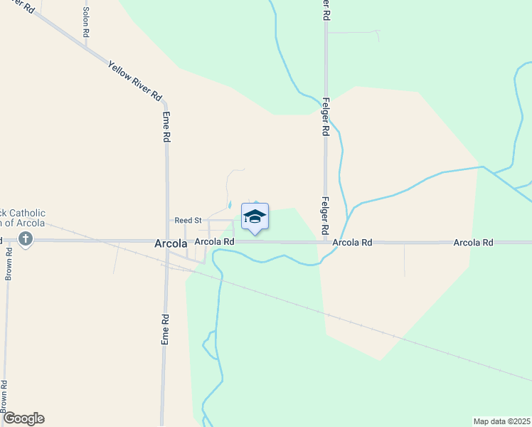 map of restaurants, bars, coffee shops, grocery stores, and more near 11006 Arcola Road in Fort Wayne