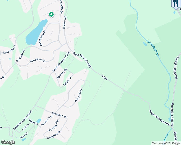 map of restaurants, bars, coffee shops, grocery stores, and more near in Bushkill