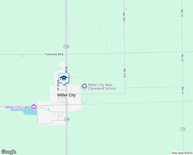 map of restaurants, bars, coffee shops, grocery stores, and more near in Miller City