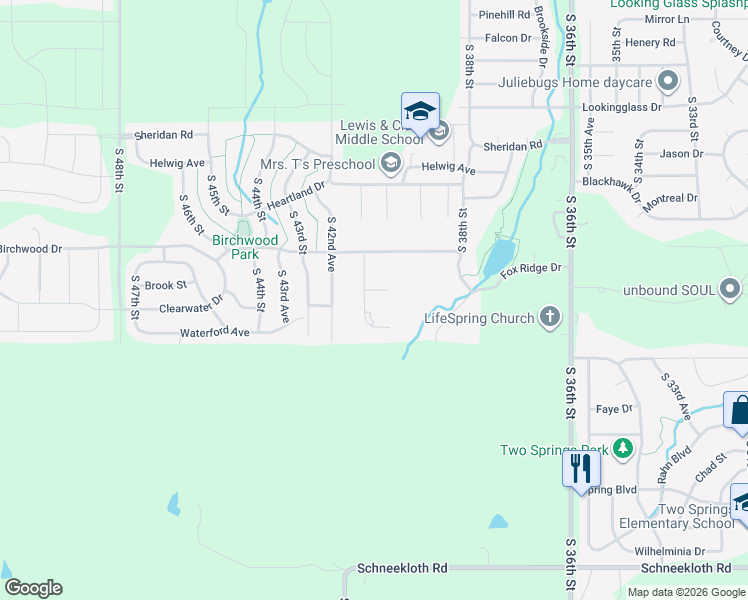 map of restaurants, bars, coffee shops, grocery stores, and more near 13901 South 41st Street in Bellevue