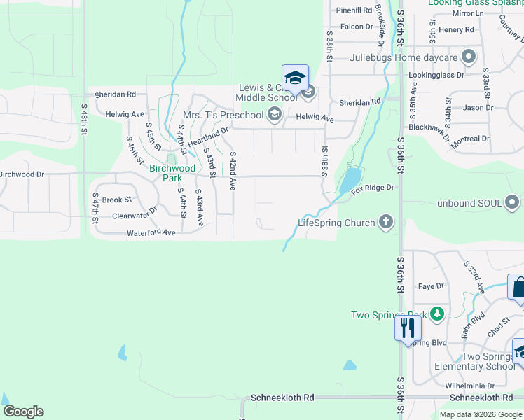 map of restaurants, bars, coffee shops, grocery stores, and more near 13901 South 41st Street in Bellevue