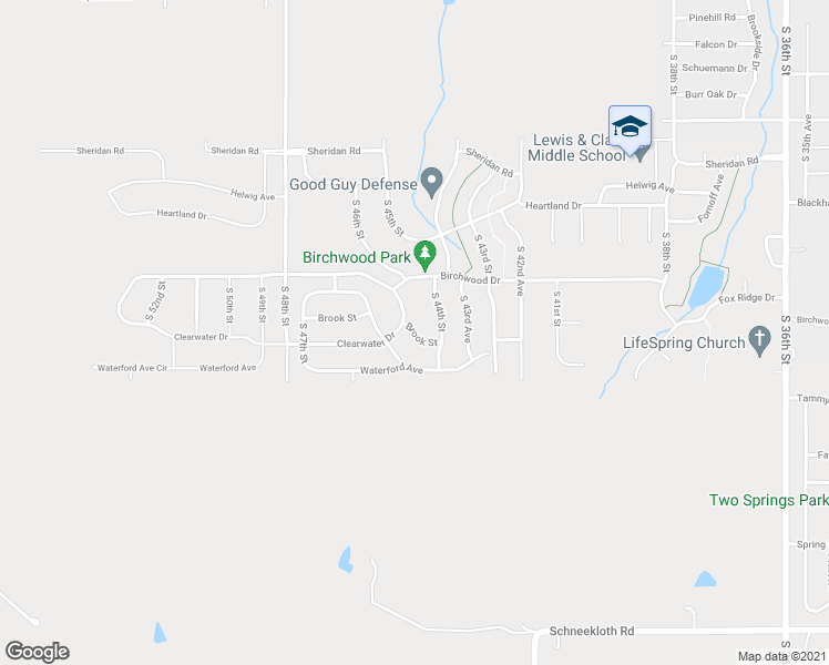 map of restaurants, bars, coffee shops, grocery stores, and more near 4403 Brook Street in Papillion