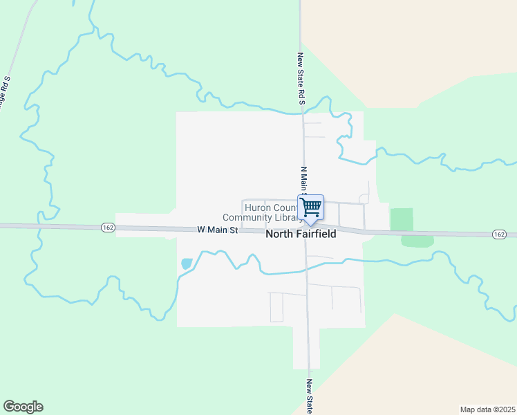map of restaurants, bars, coffee shops, grocery stores, and more near 3 East 1st Street in North Fairfield