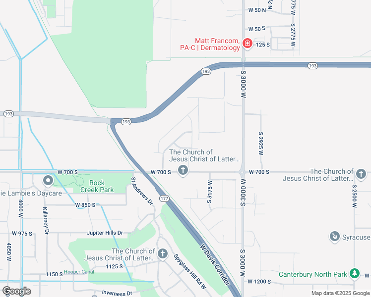 map of restaurants, bars, coffee shops, grocery stores, and more near West 600 South in Syracuse