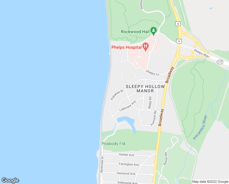 map of restaurants, bars, coffee shops, grocery stores, and more near 11 Pokahoe Drive in Sleepy Hollow