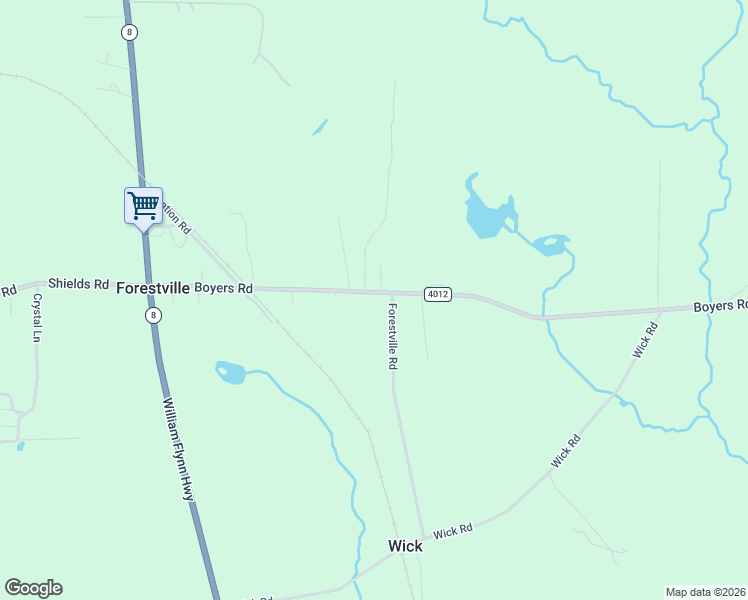 map of restaurants, bars, coffee shops, grocery stores, and more near 266 Boyers Road in Harrisville