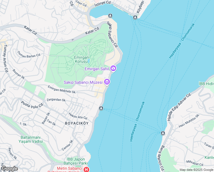 map of restaurants, bars, coffee shops, grocery stores, and more near 42 Sakıp Sabancı Caddesi in Sarıyer
