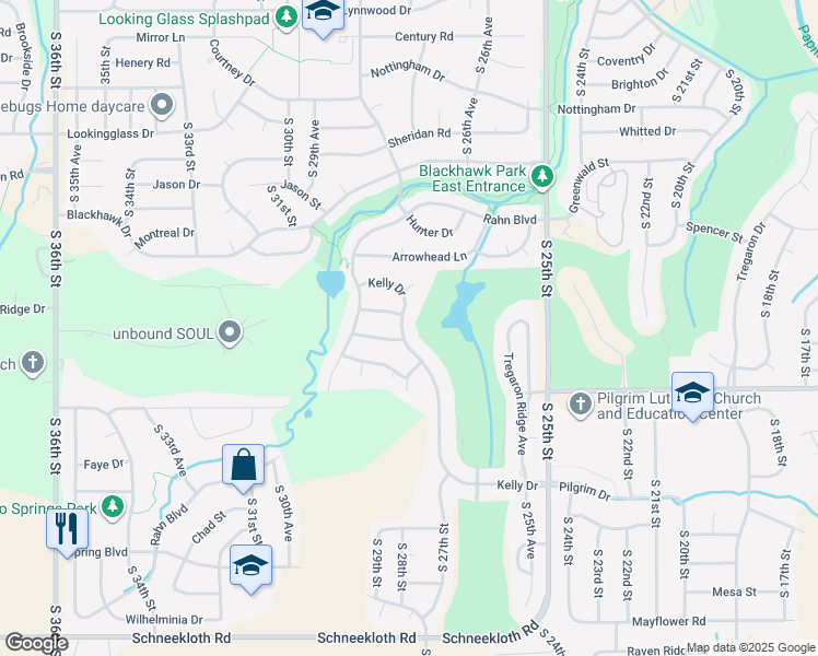 map of restaurants, bars, coffee shops, grocery stores, and more near 13801 Kelly Drive in Bellevue