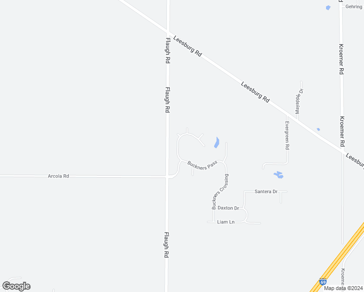 map of restaurants, bars, coffee shops, grocery stores, and more near 6306 Buckners Pass in Fort Wayne