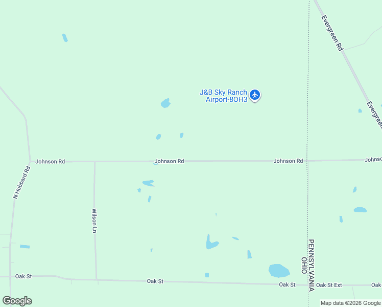 map of restaurants, bars, coffee shops, grocery stores, and more near 6320 Johnson Road in Lowellville