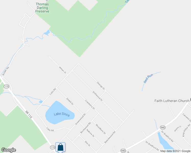 map of restaurants, bars, coffee shops, grocery stores, and more near 192 George Drive in Blakeslee