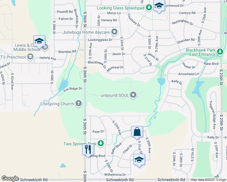 map of restaurants, bars, coffee shops, grocery stores, and more near 3306 Birchwood Drive in Bellevue