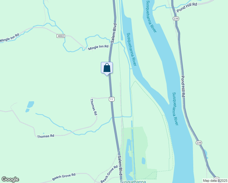 map of restaurants, bars, coffee shops, grocery stores, and more near 580 Salem Boulevard in Berwick