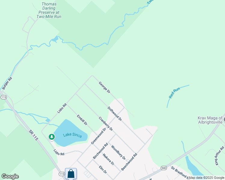 map of restaurants, bars, coffee shops, grocery stores, and more near 192 George Drive in Blakeslee