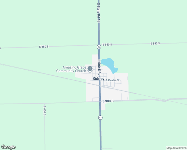 map of restaurants, bars, coffee shops, grocery stores, and more near 103 North Monroe Street in Sidney