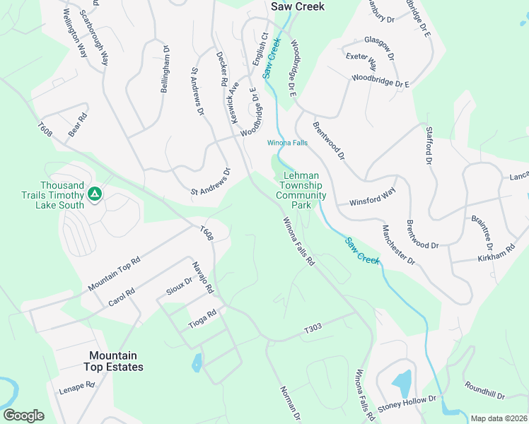 map of restaurants, bars, coffee shops, grocery stores, and more near 147 Falls Circle in Bushkill