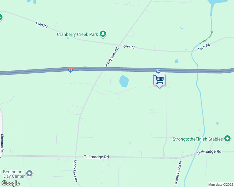 map of restaurants, bars, coffee shops, grocery stores, and more near 2264 Roberts Journey in Ravenna