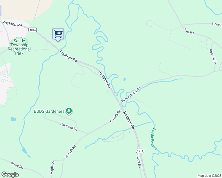 map of restaurants, bars, coffee shops, grocery stores, and more near 4319 Rockton Road in DuBois