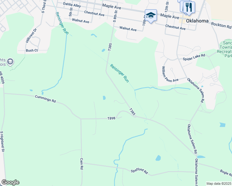 map of restaurants, bars, coffee shops, grocery stores, and more near 682 South 8th Street in DuBois