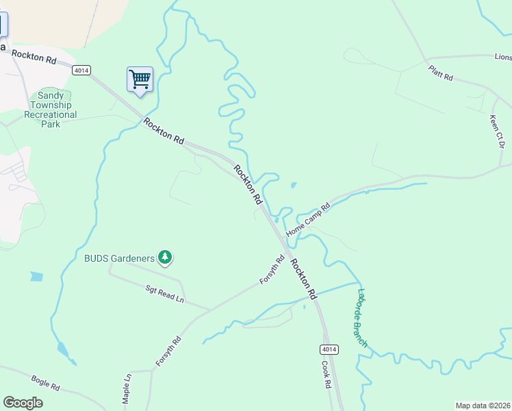 map of restaurants, bars, coffee shops, grocery stores, and more near 4319 Rockton Road in DuBois