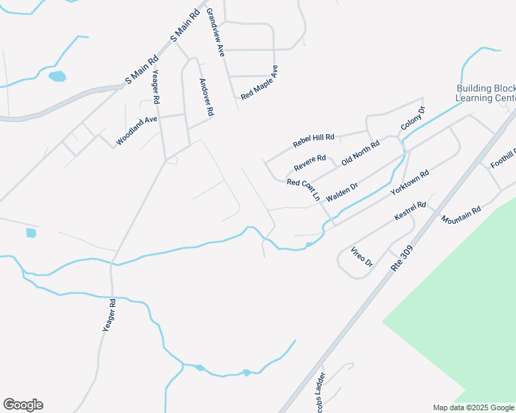 map of restaurants, bars, coffee shops, grocery stores, and more near 21 Brandywyn Drive in Mountain Top