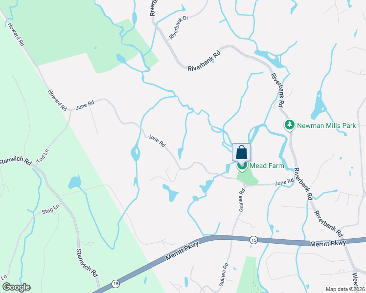 map of restaurants, bars, coffee shops, grocery stores, and more near 279 June Road in Greenwich