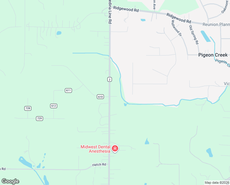 map of restaurants, bars, coffee shops, grocery stores, and more near 1045 South Medina Line Road in Wadsworth